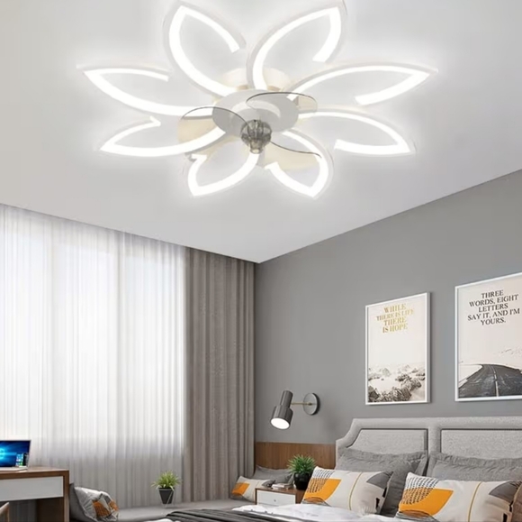 Flower Ceiling Light and Fan - Picture 2 of 11